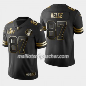 Maillot Kansas City Chiefs Travis Kelce 87 Nike Noir Golden Edition - Homme